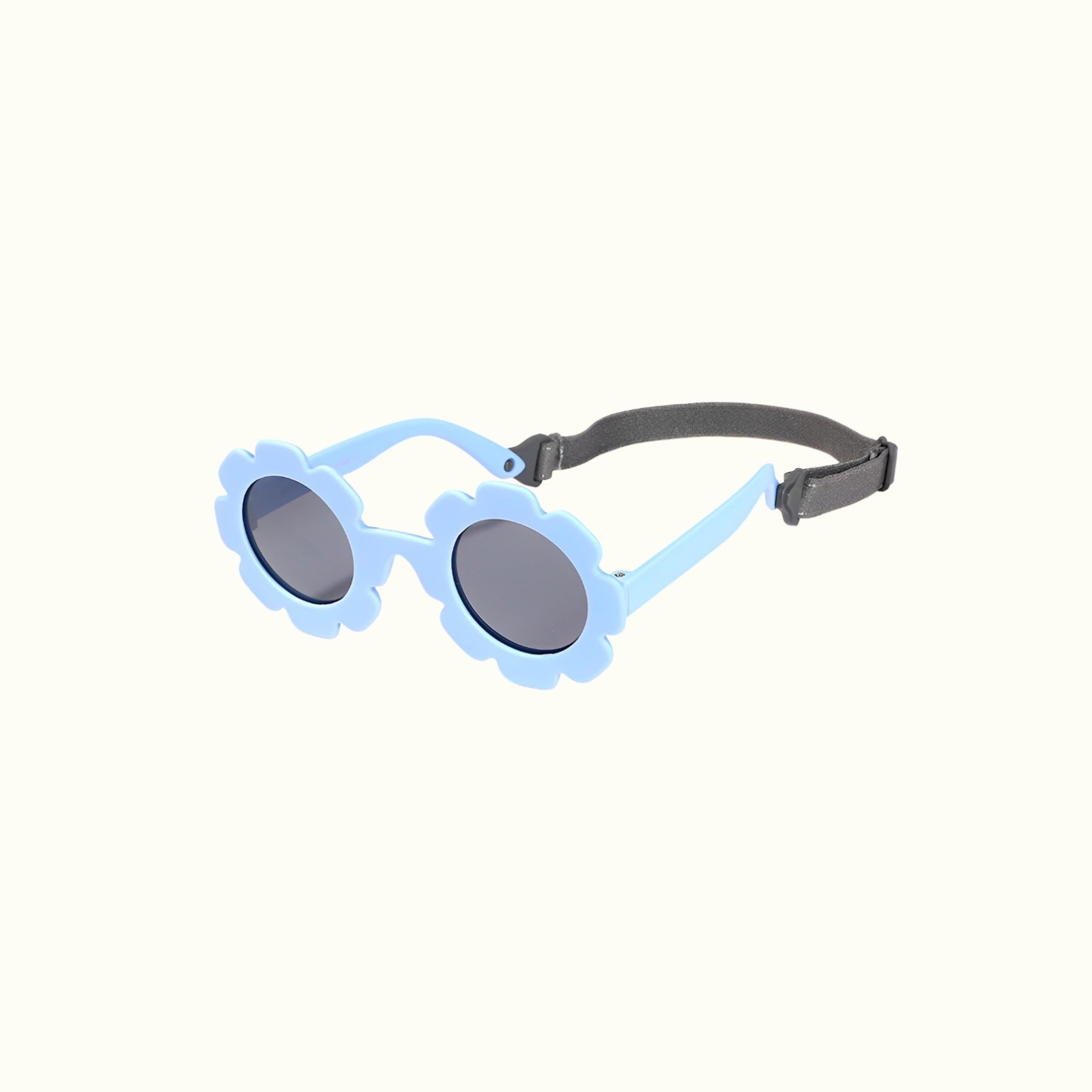 Lunettes de soleil rondes en silicone à motif fleuri – Polarisées