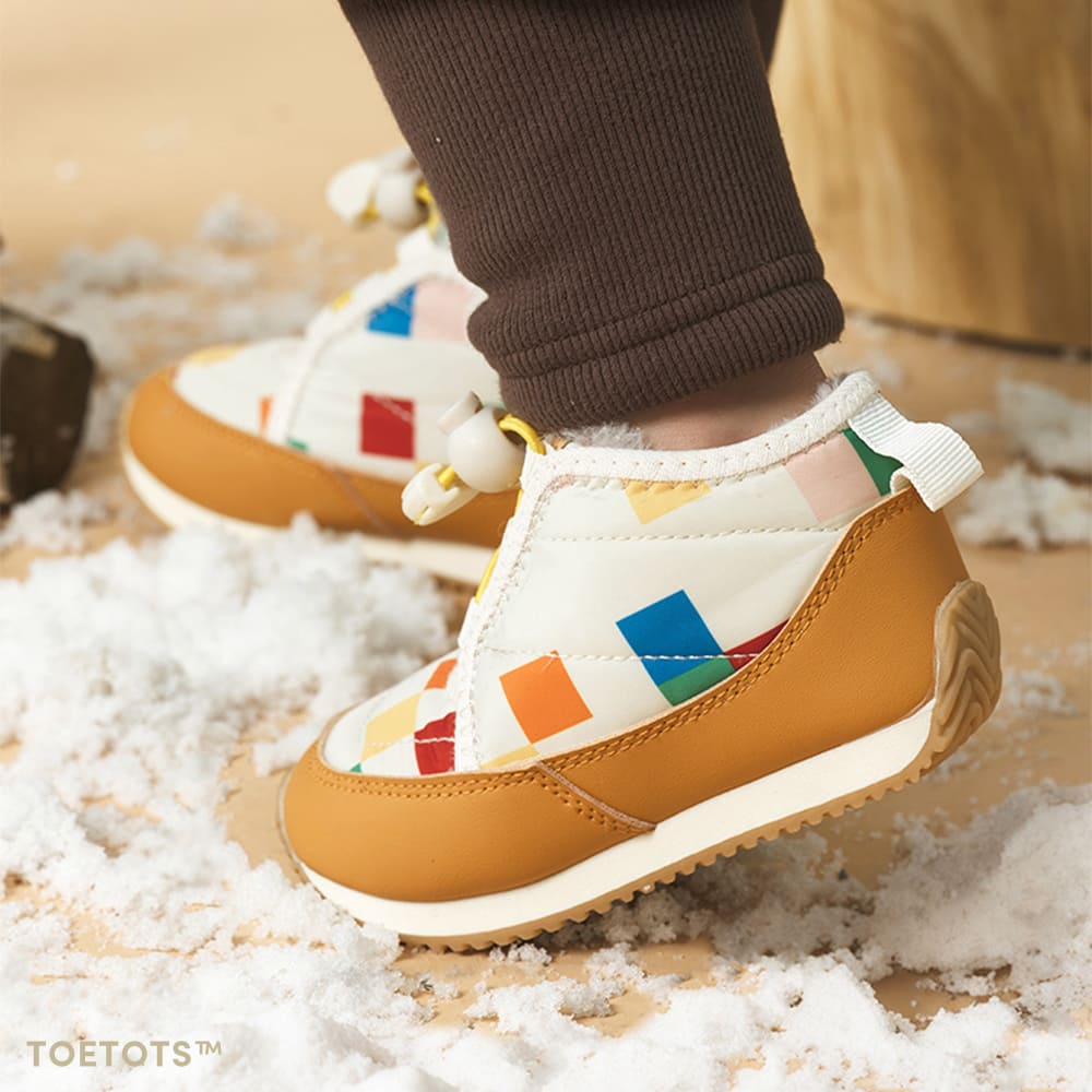 Snowy Mosaic Kids Winter Boots